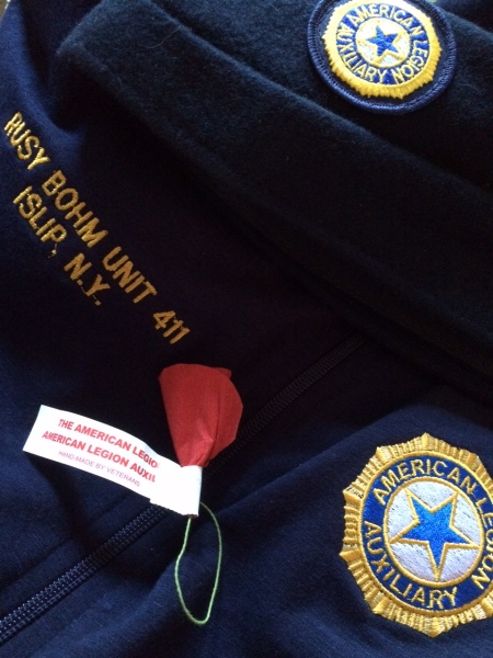 Here is some of what I will be donning proudly in the Memorial Day Parade, marching down Islip's Main Street with the Ladies Auxiliary of American Legion Rusy Bohm Post 411.  I will be in great company.